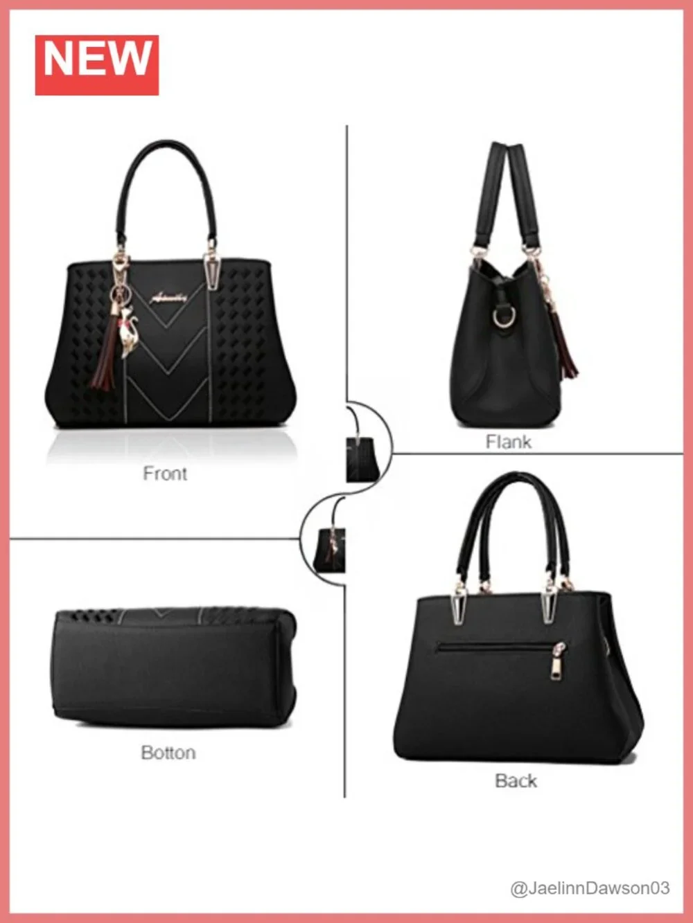 PU Leather Tote Satchel Handbag with Adjustable Shoulder Strap Work